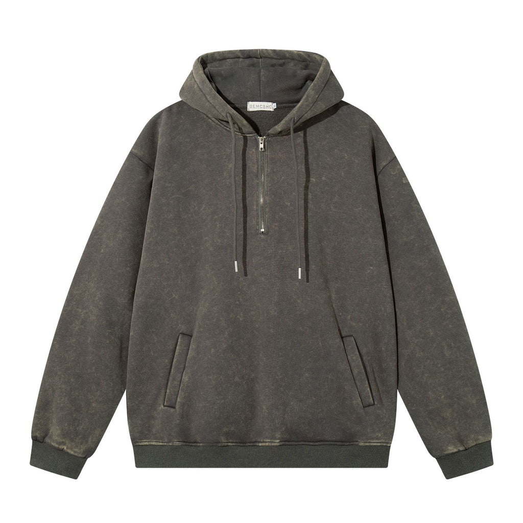 Áo Hoodie Cổ Hở Nửa Độc Đáo