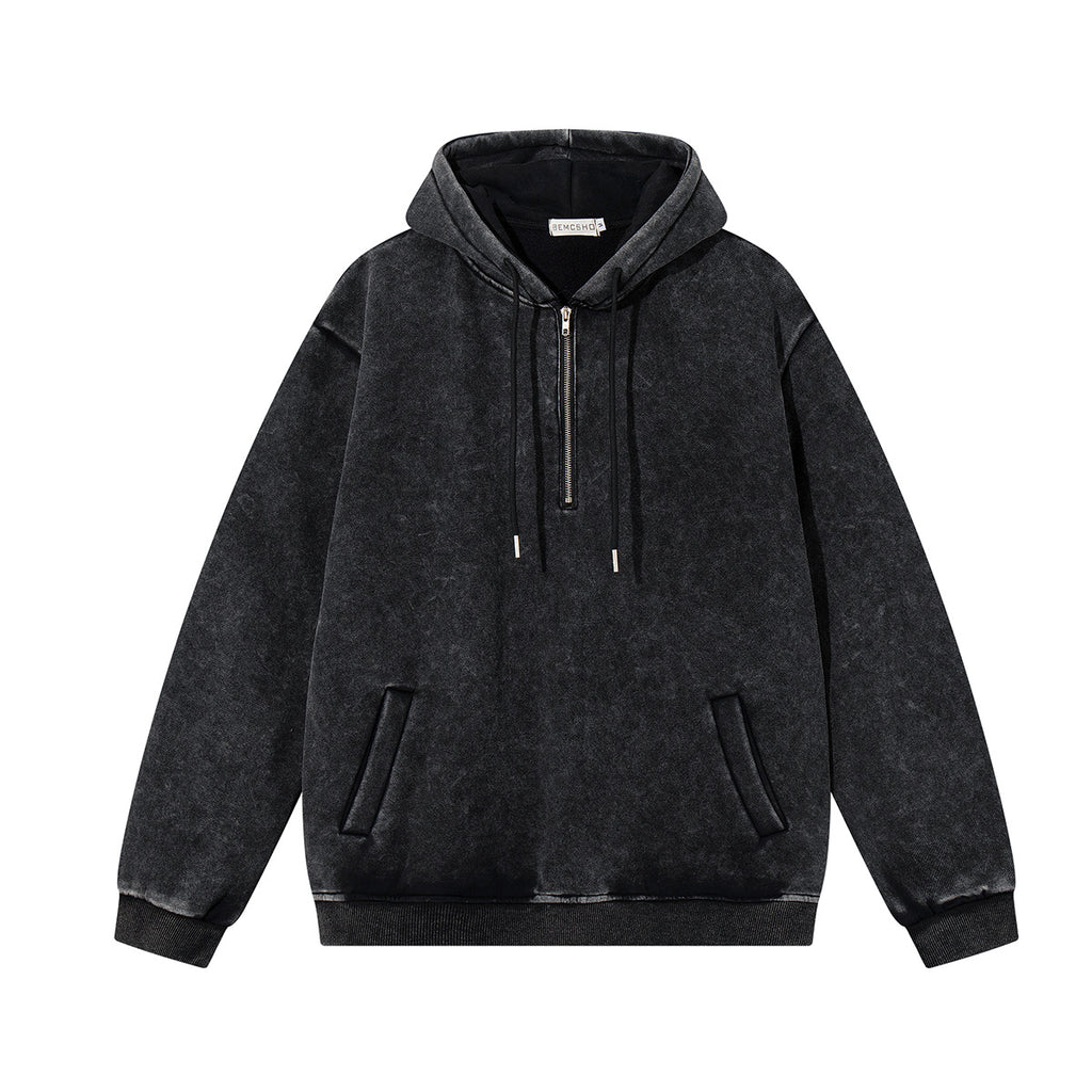 Áo Hoodie Cổ Hở Nửa Độc Đáo