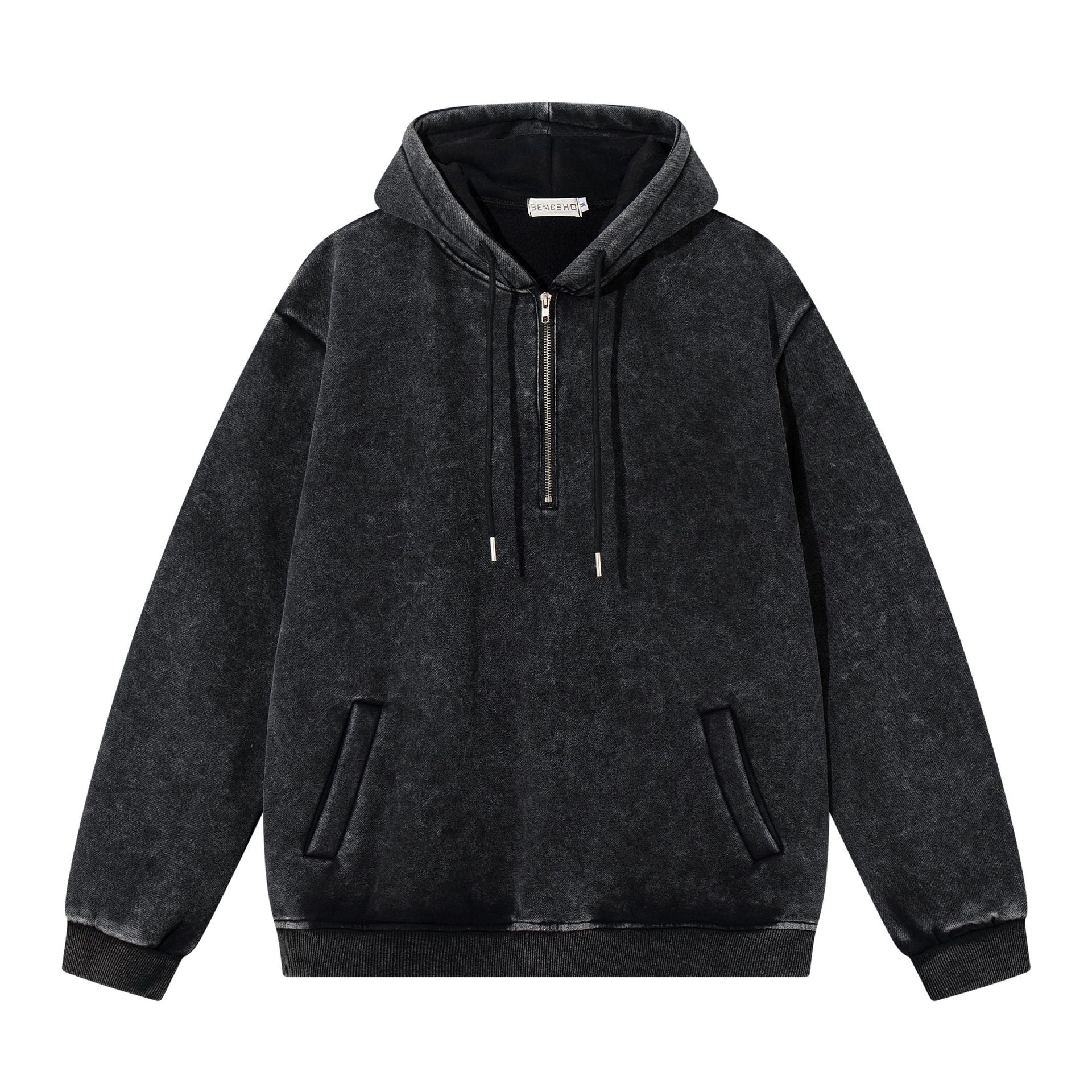 Áo Hoodie Cổ Hở Nửa Độc Đáo