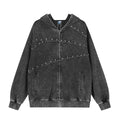 Áo Hoodie Đường Chỉ Đinh Tán Độc Đáo