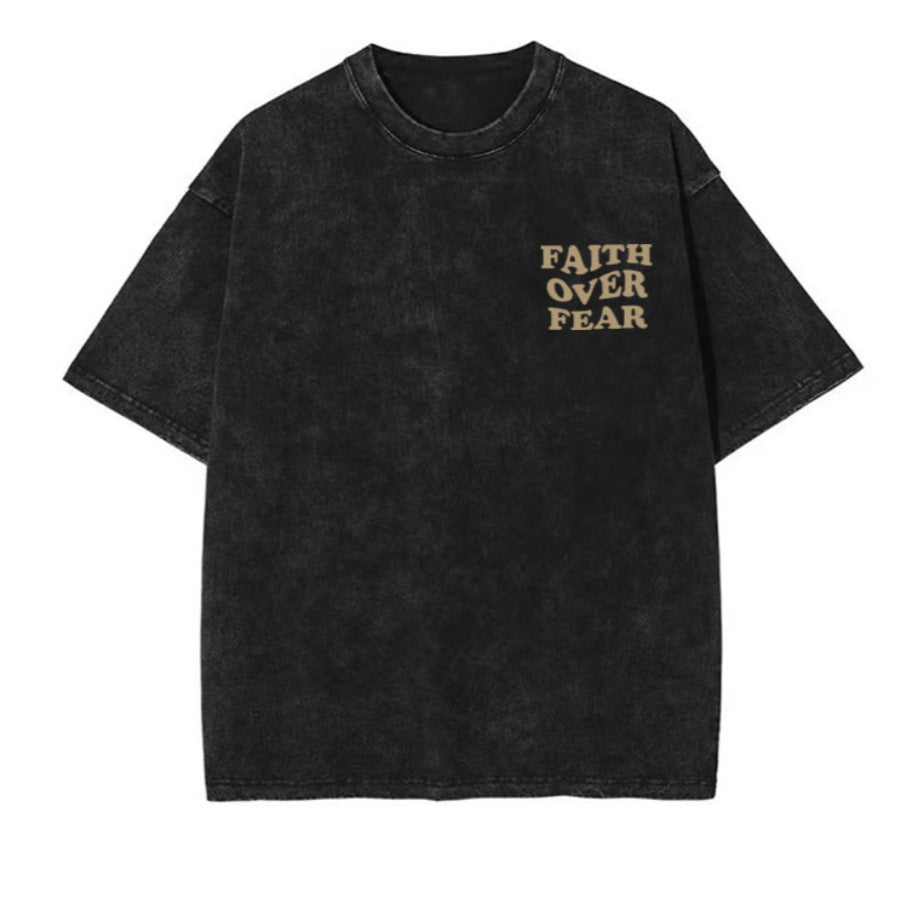 Áo Thun Oversized Vintage Wash In Chữ Unisex (Bản 3)