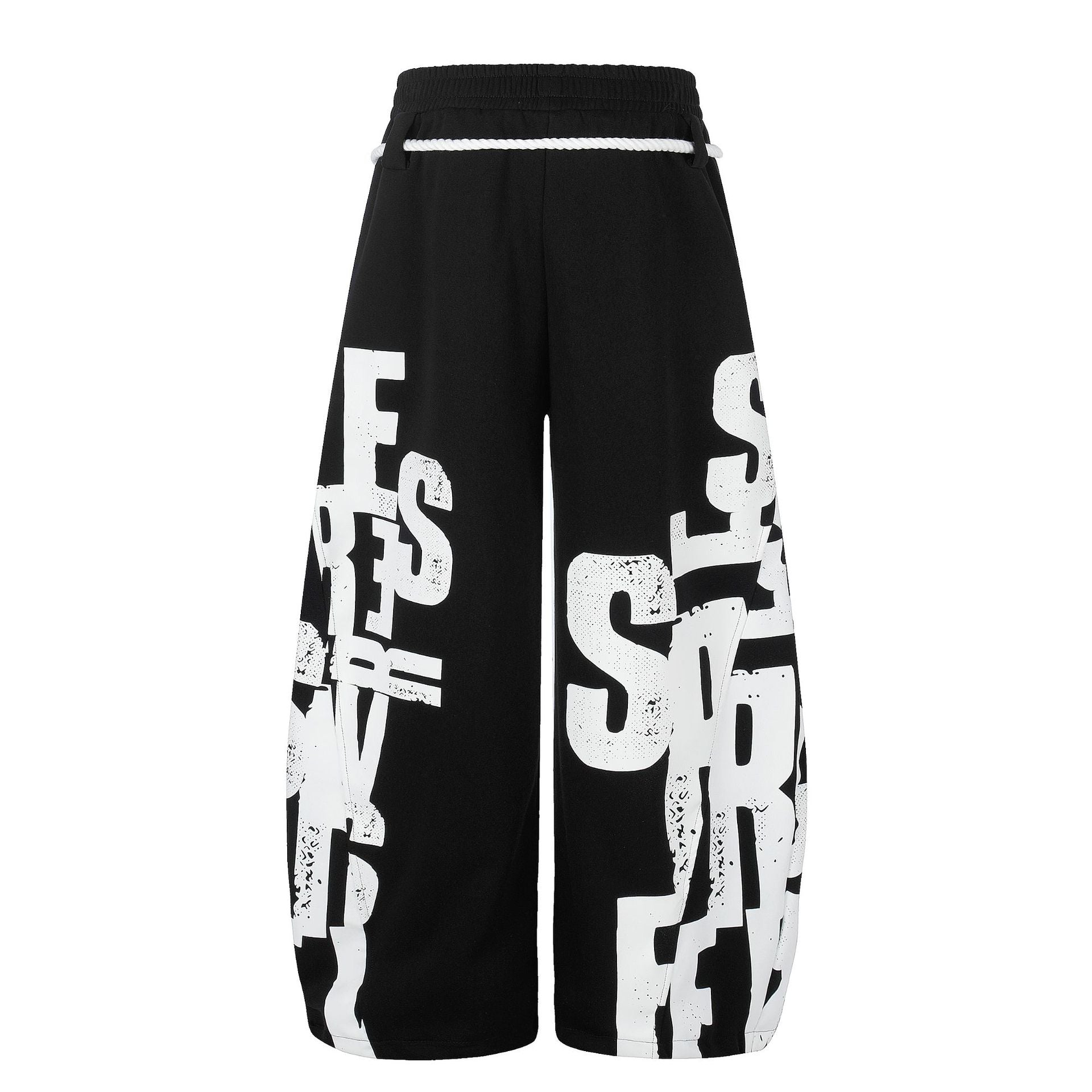 Quần Sweatpants In Họa Tiết Ống Rộng Oversized