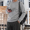 Áo Sweater Len Cổ Tròn Có Túi Tiện Dụng