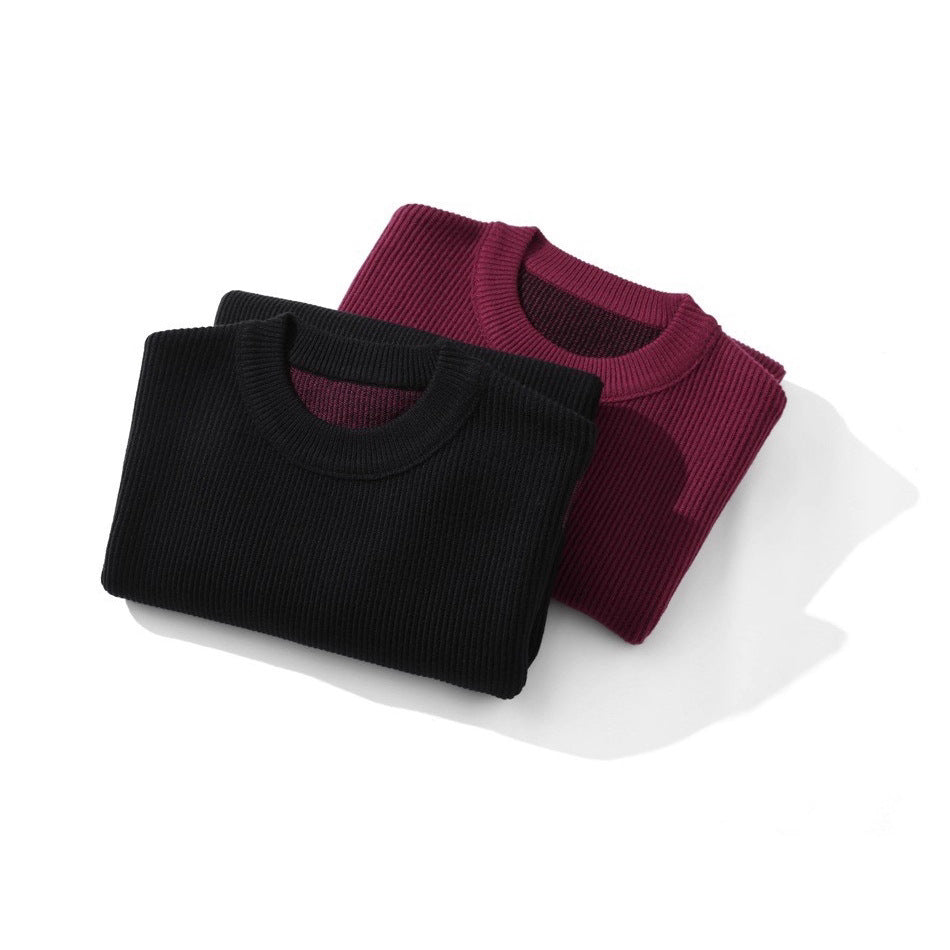 Áo Sweater Len Thêu Cổ Tròn Nam