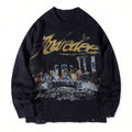 Áo Sweater Jacquard Graffiti Nam Độc Đáo