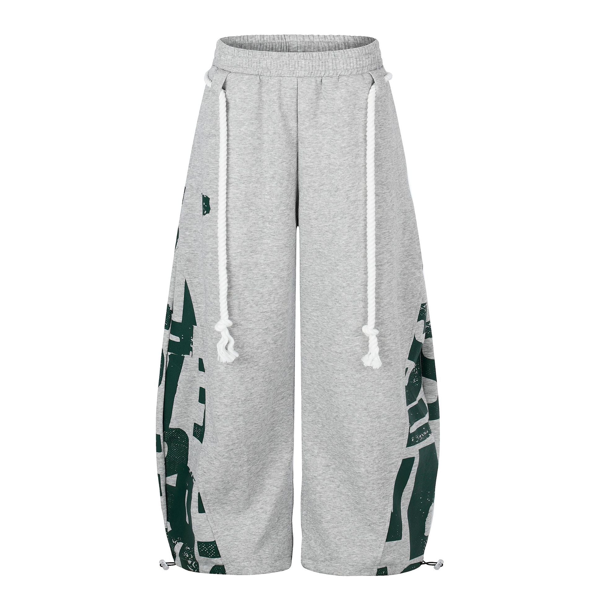 Quần Sweatpants In Họa Tiết Ống Rộng Oversized