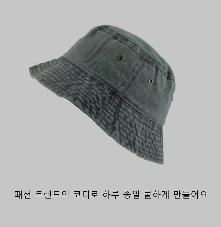 Nón Bucket Retro Màu Trơn Phong Cách Cowboy