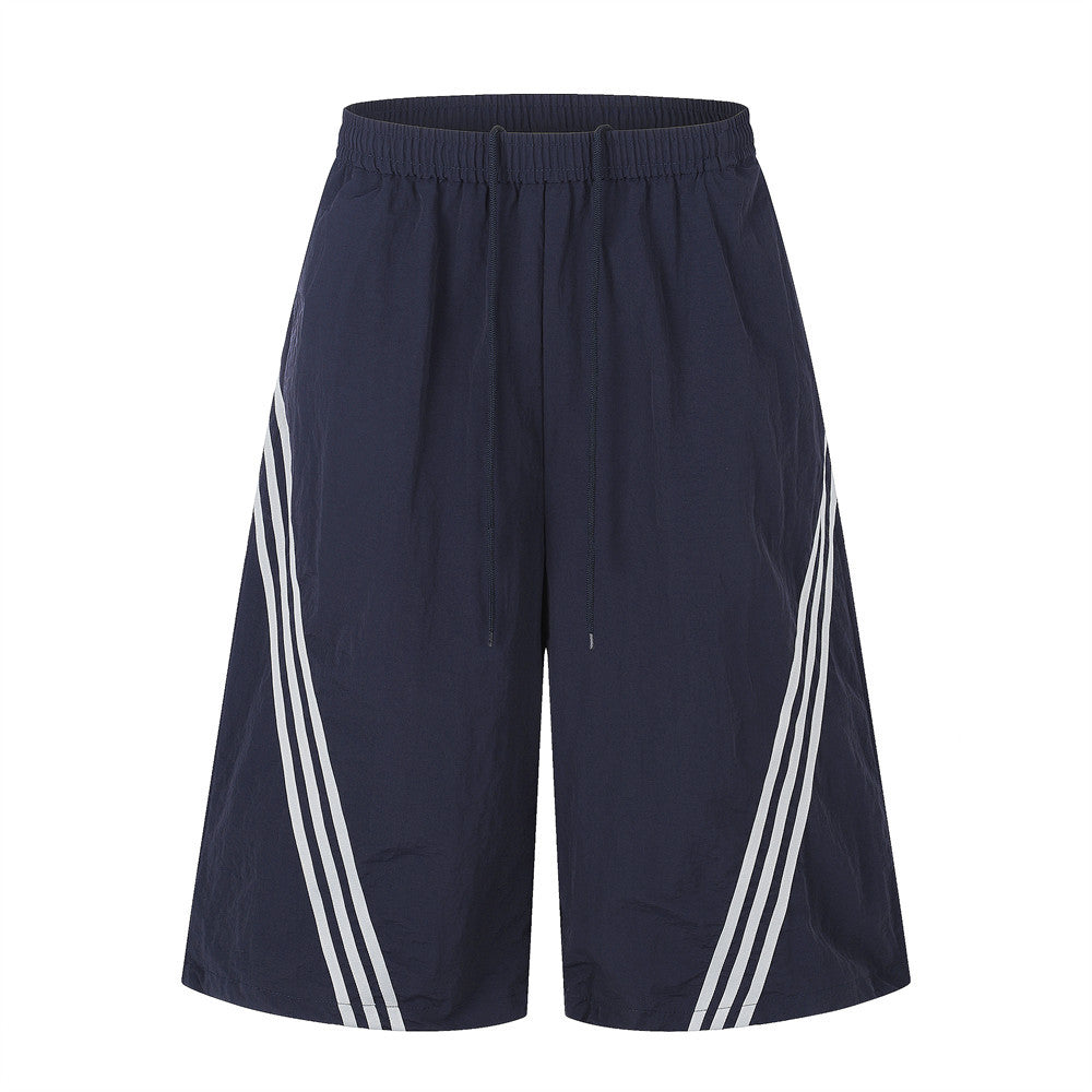 Quần Short Lụng Sọc Ba Vạch Dài 7 Tấc