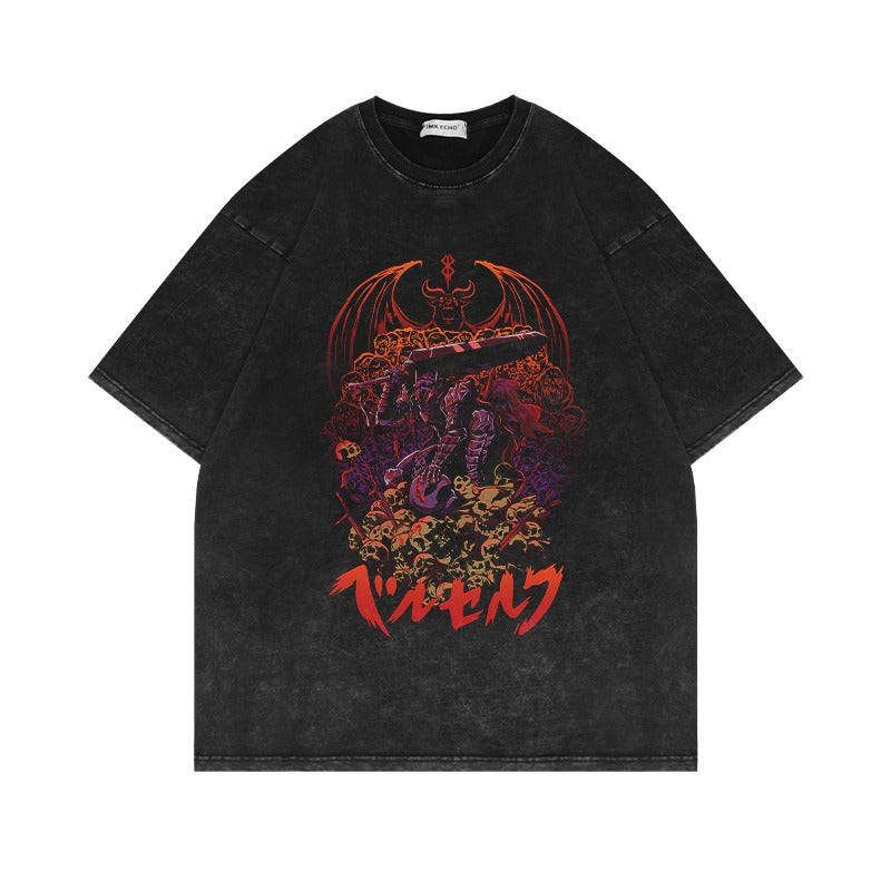 Áo Thun Oversize 280G Wash Cũ American Streetwear