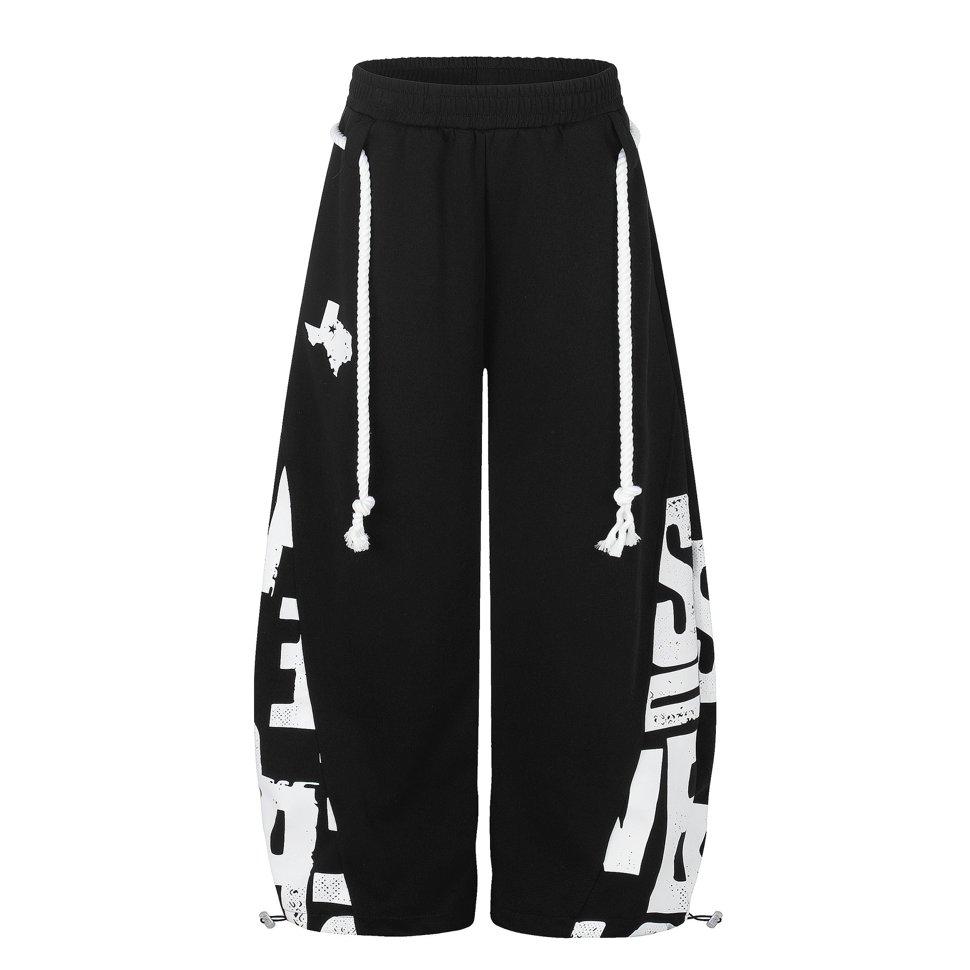 Quần Sweatpants In Họa Tiết Ống Rộng Oversized