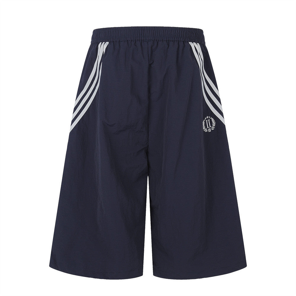 Quần Short Lụng Sọc Ba Vạch Dài 7 Tấc