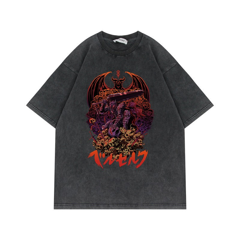Áo Thun Oversize 280G Wash Cũ American Streetwear