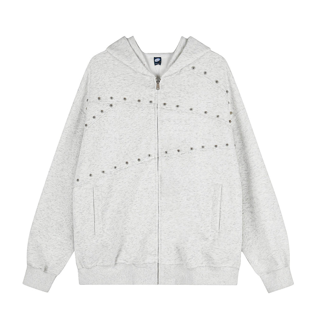 Áo Hoodie Đường Chỉ Đinh Tán Độc Đáo