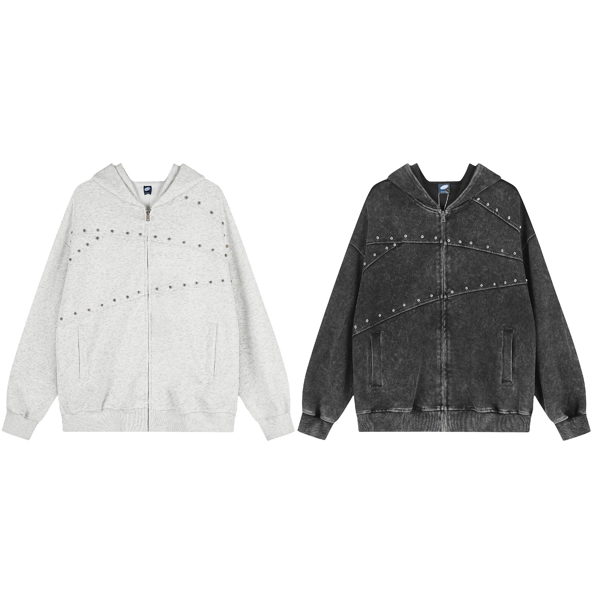 Áo Hoodie Đường Chỉ Đinh Tán Độc Đáo